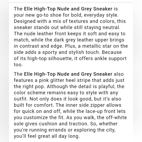 Mi.iM Elle Dark Gray Leather Lace-up High Top Star Sneakers - Picture 15 of 16